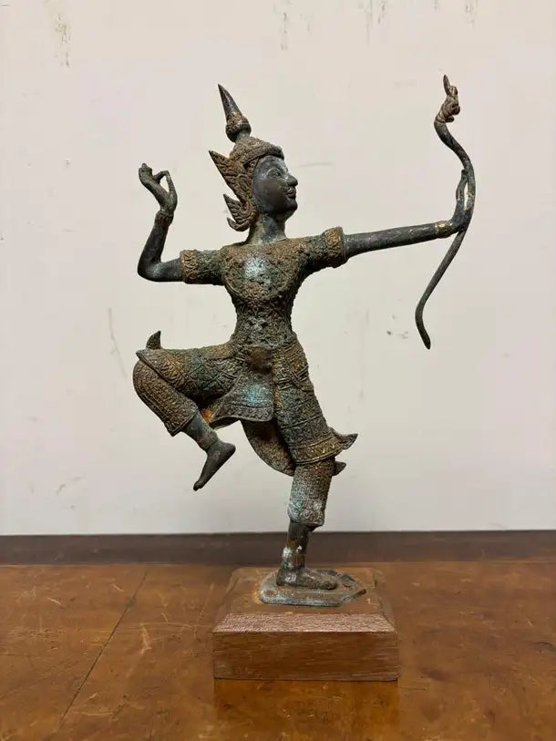 Mid 20th Century Thai Bronze of Rama as an Archer
