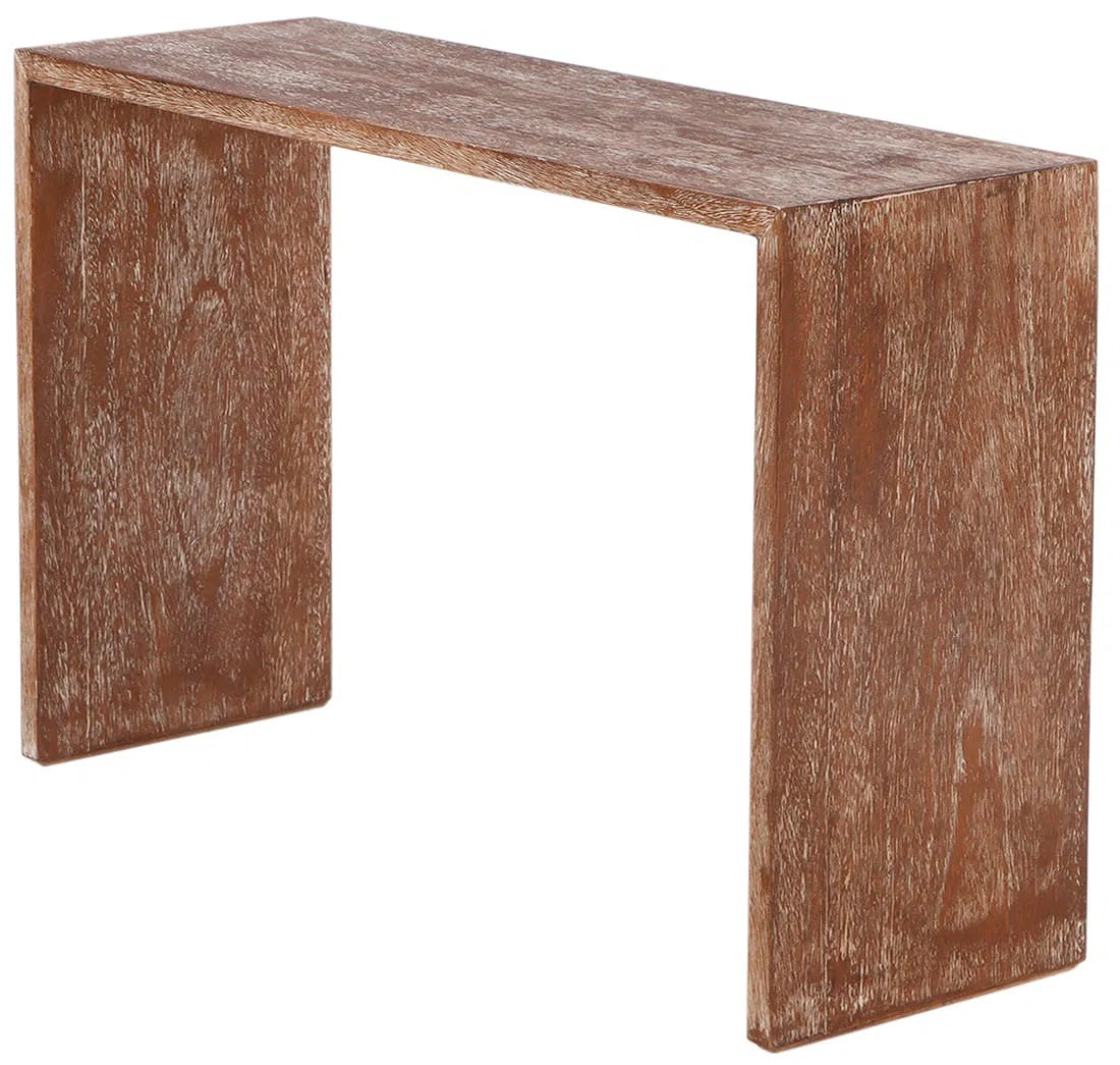 Modern Cerused Oak French Console in the manner of Jean-Michel Frank (1895-1941