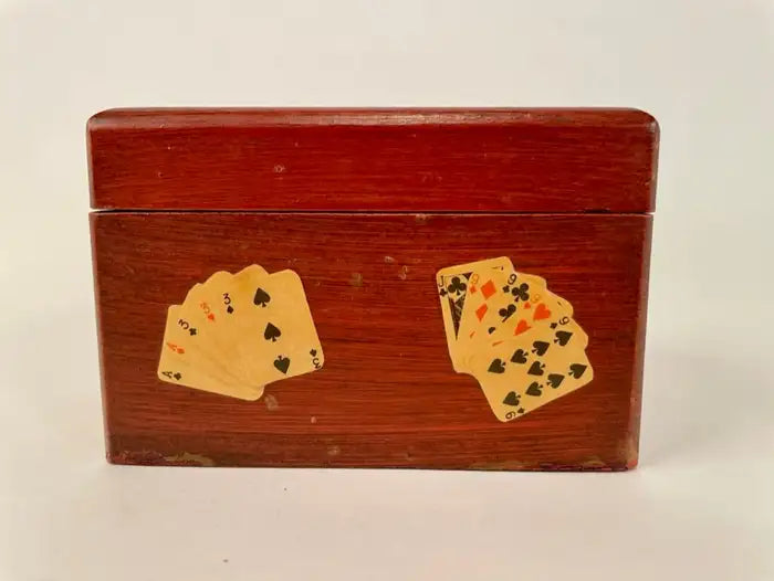 Italian Painted and Lacquered Playing Card Box