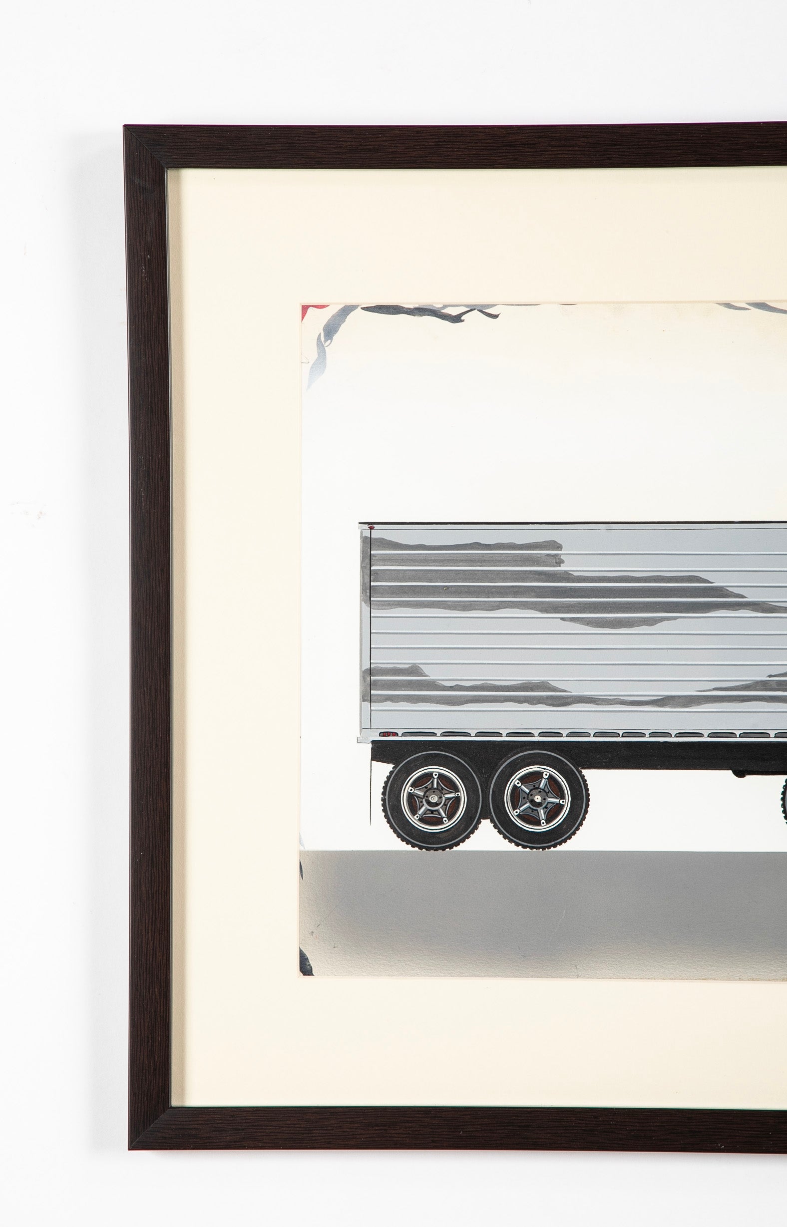 Original Signed Ink & Wash on Paper by American Automobile Artist Russell J. Von Sauers