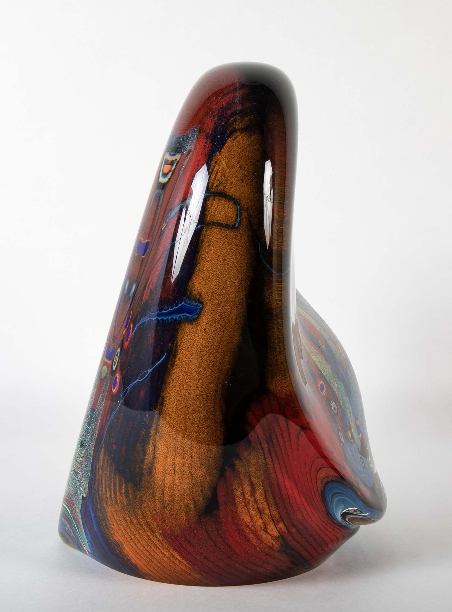 Art Glass Sculpture by American Glass Artist Rollin Karg
