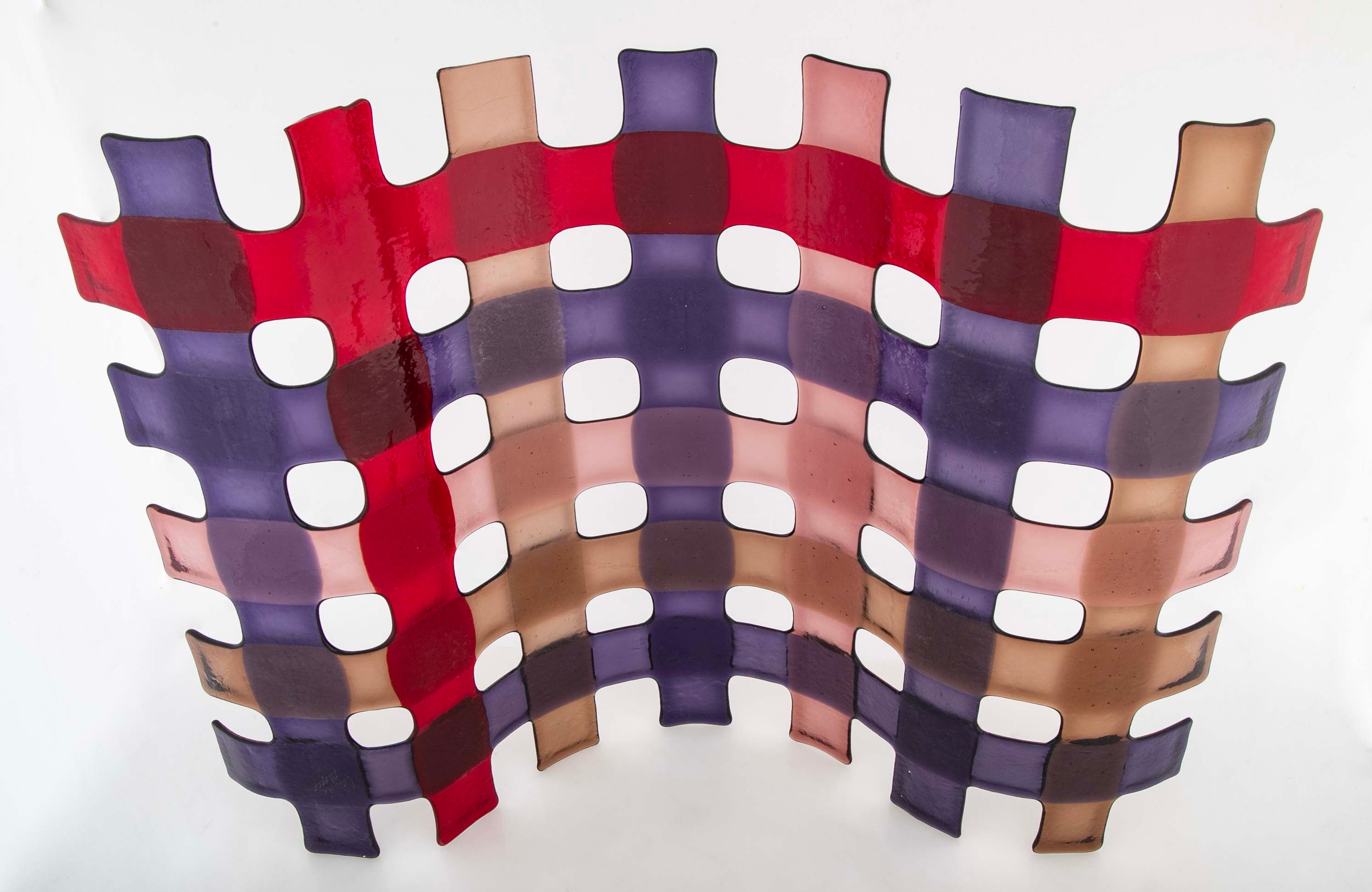 Murano Glass Grid Sculpture