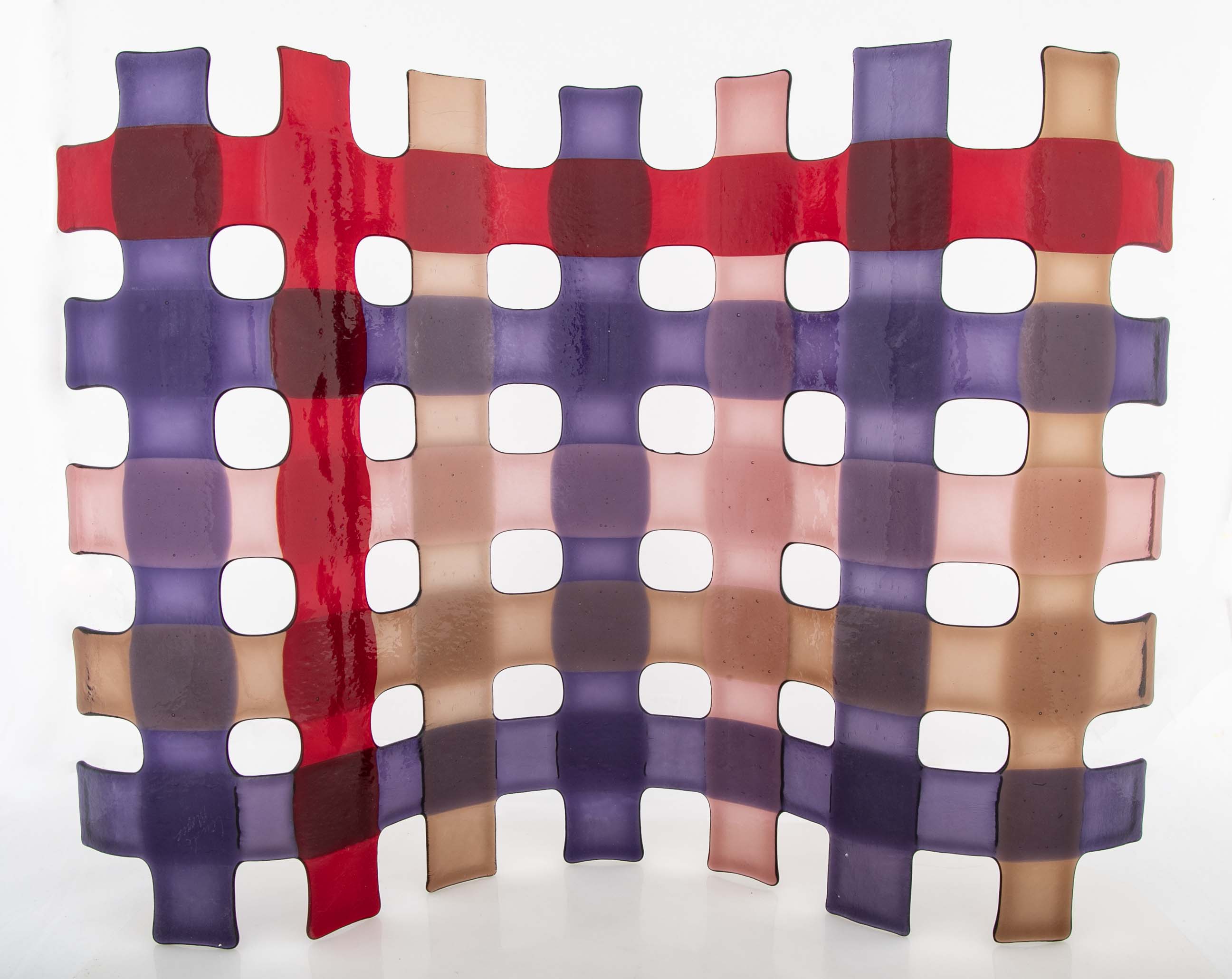 Murano Glass Grid Sculpture
