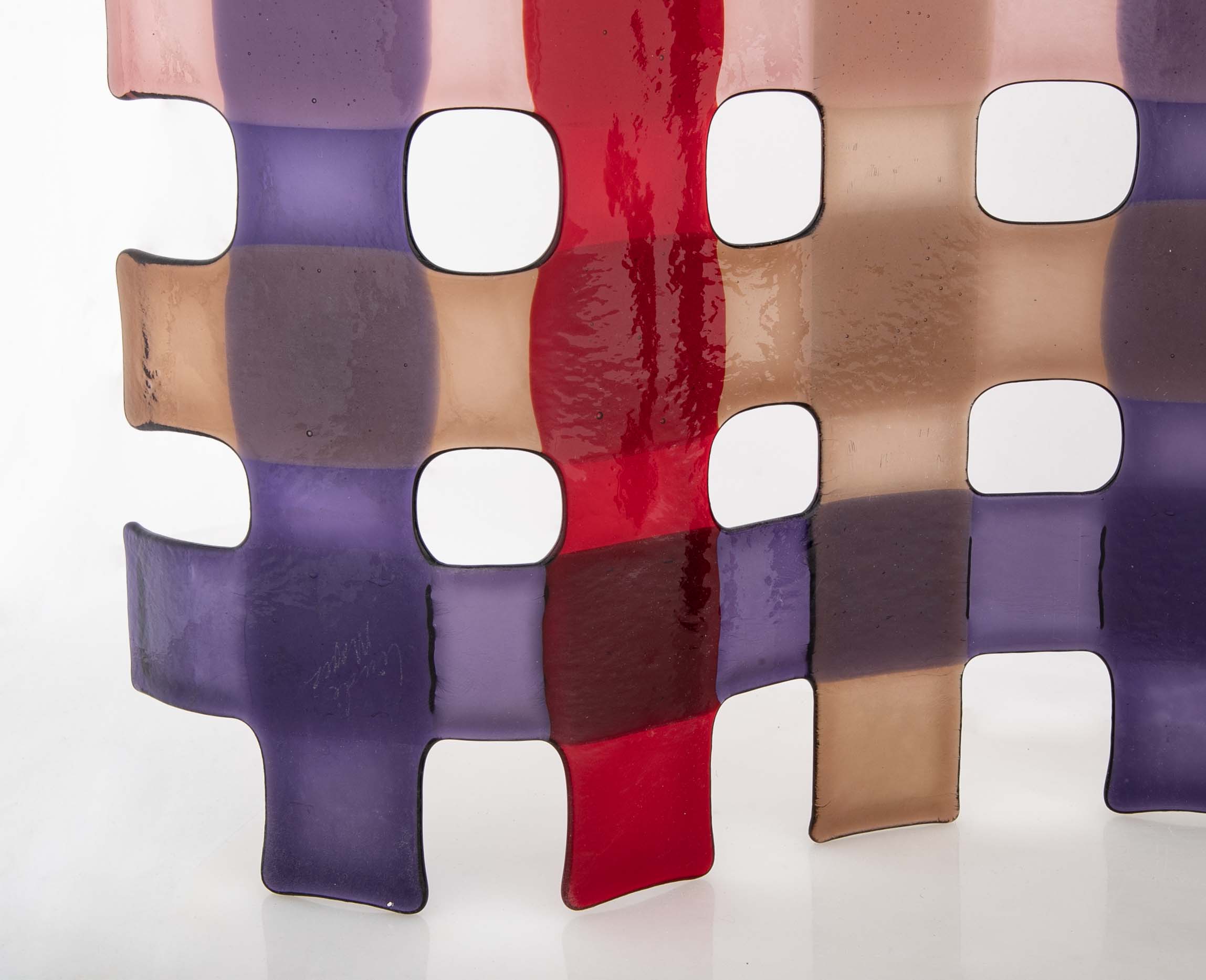 Murano Glass Grid Sculpture