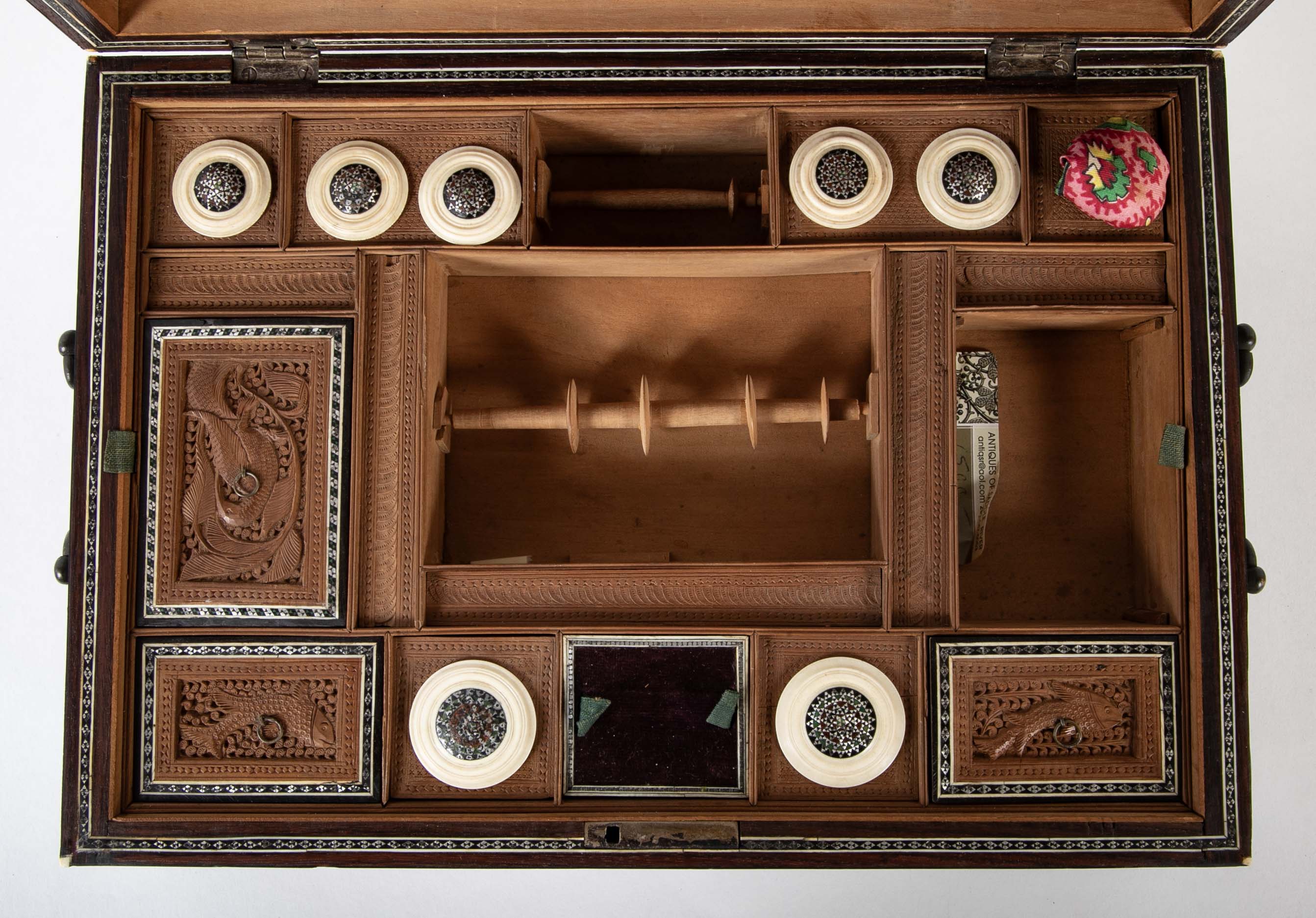 19th Century Anglo-Indian Sadeli Sewing/Work Box