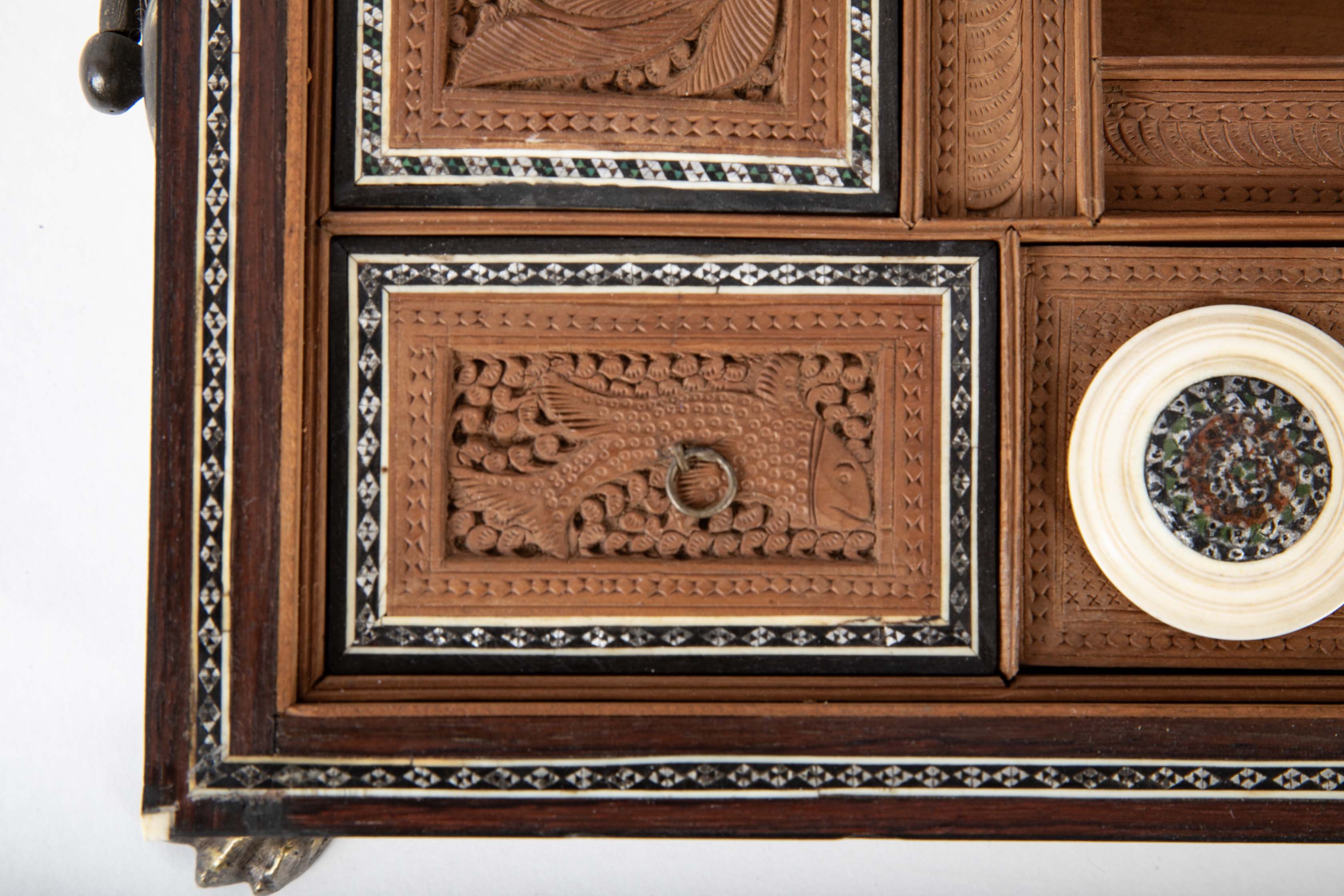 19th Century Anglo-Indian Sadeli Sewing/Work Box