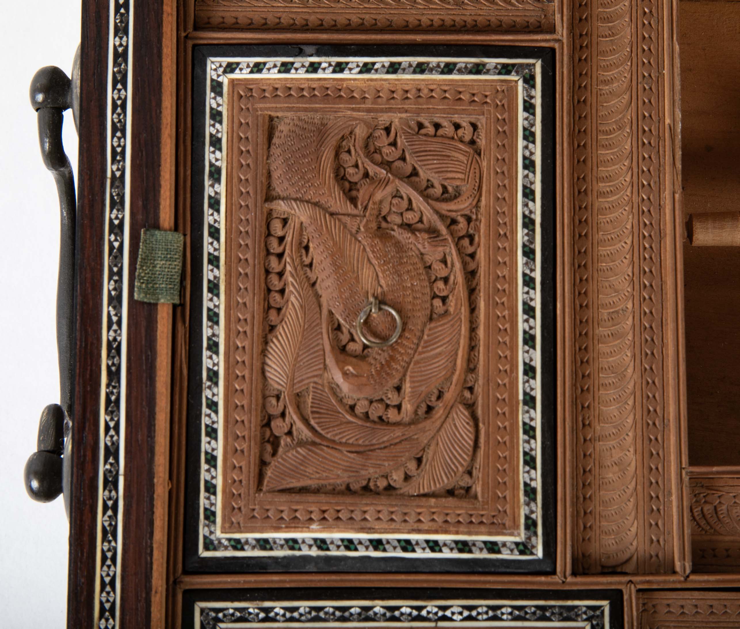 19th Century Anglo-Indian Sadeli Sewing/Work Box