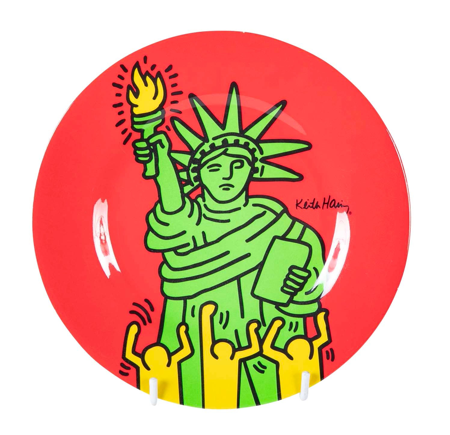 Set of 6 Keith Haring Melamine Plates - Also Priced Individually