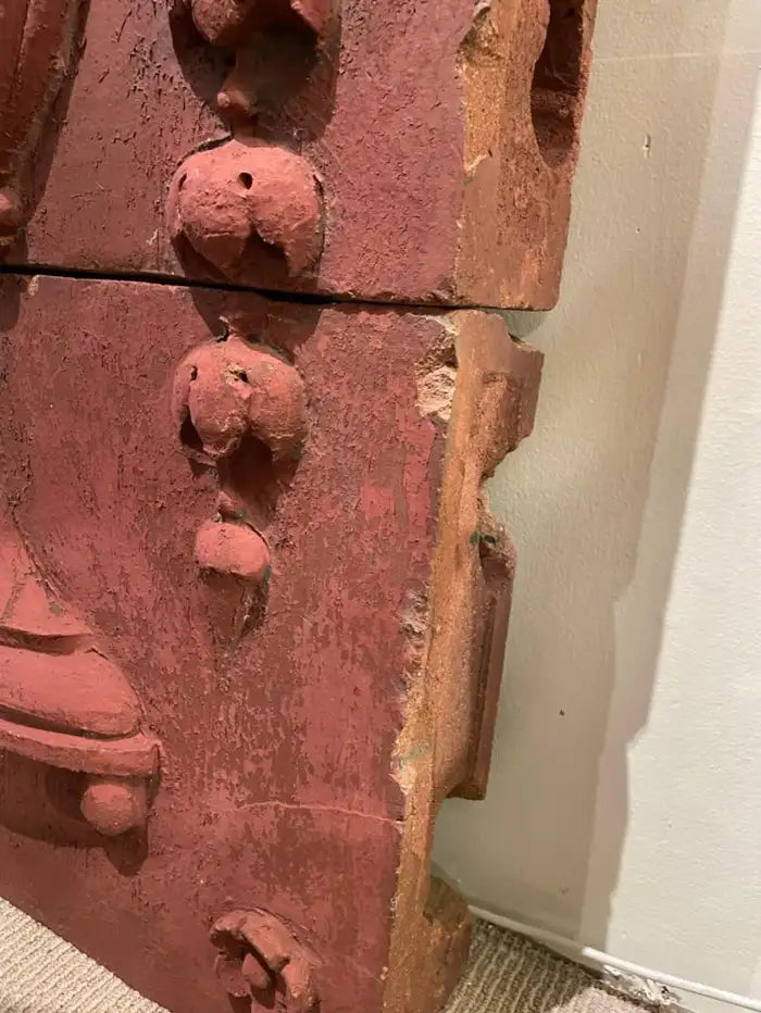 Monumental 19th Century Neoclassical Terracotta Urn Architectural Relief