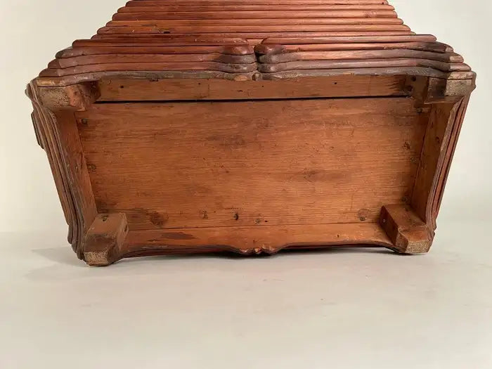 Tramp Art Box of Large Scale and Unusual Form