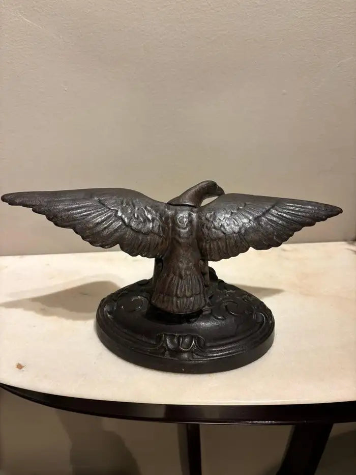 19th Century American Cast Iron Eagle Sculpture