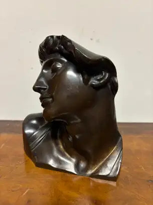 French Grand Tour Bronze Bust of Michelangelo's Dying Slave