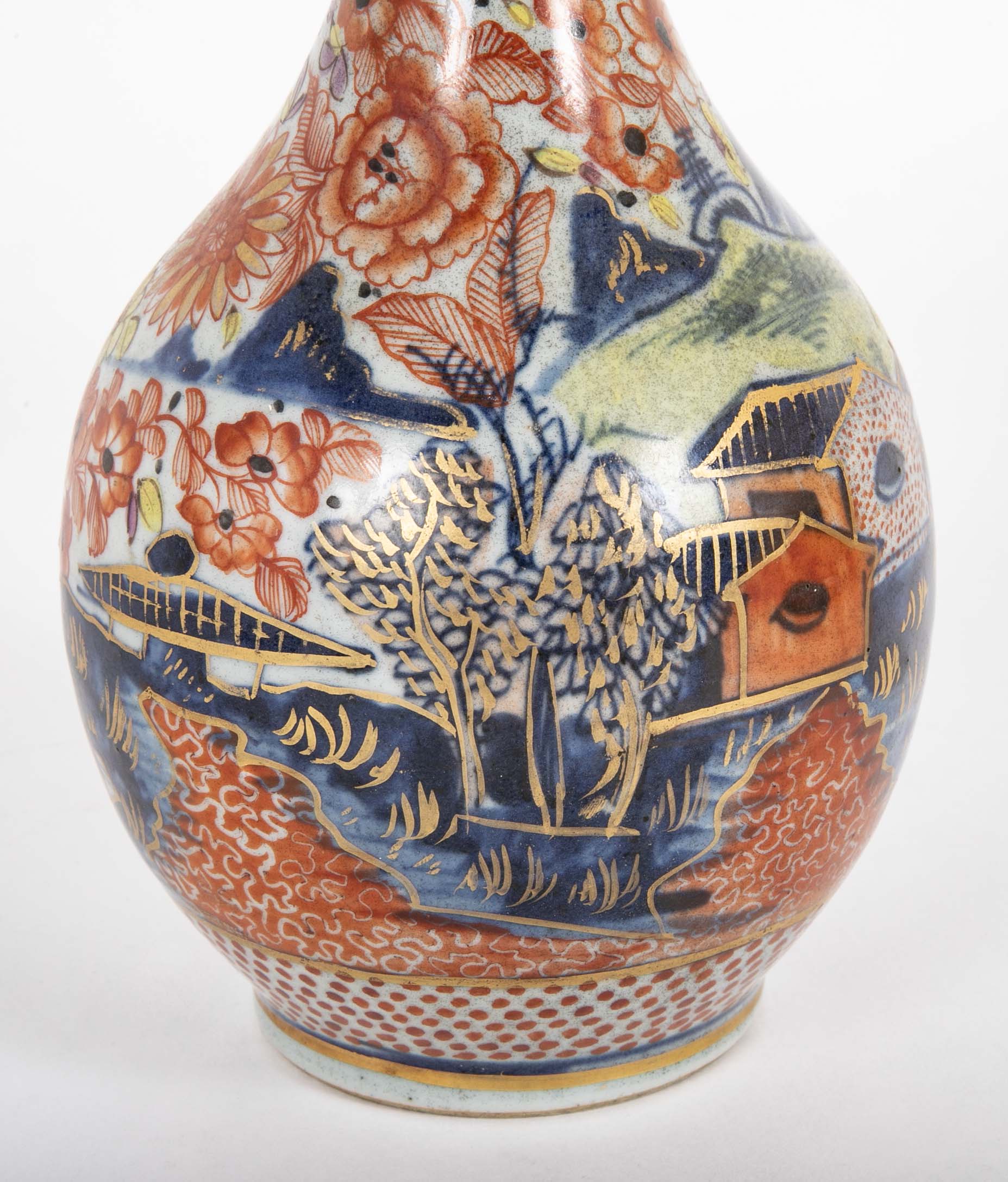 18th Century Chinese Export Vase with Scene of Woman Nursing Her Child