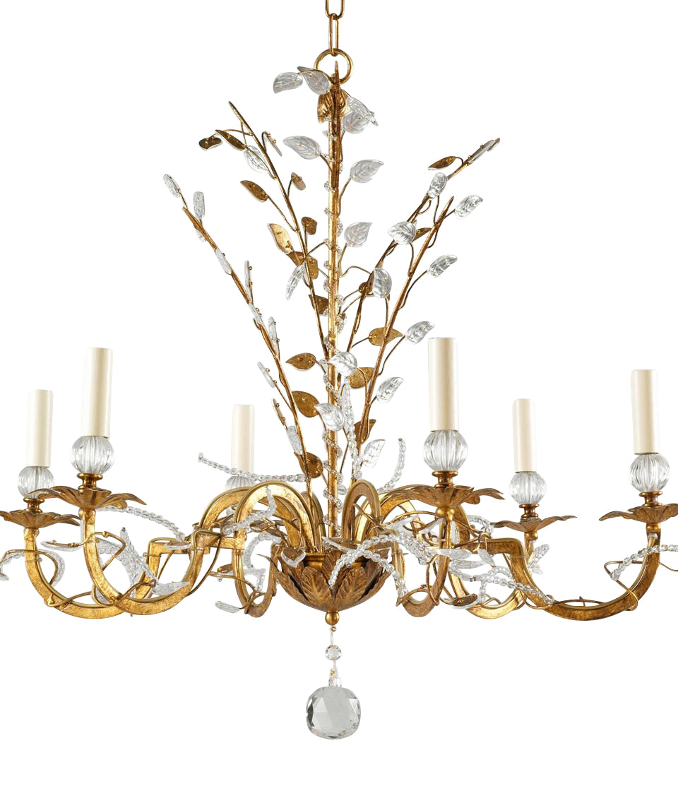 Mid-Century French Maison Bagues Style Chandelier