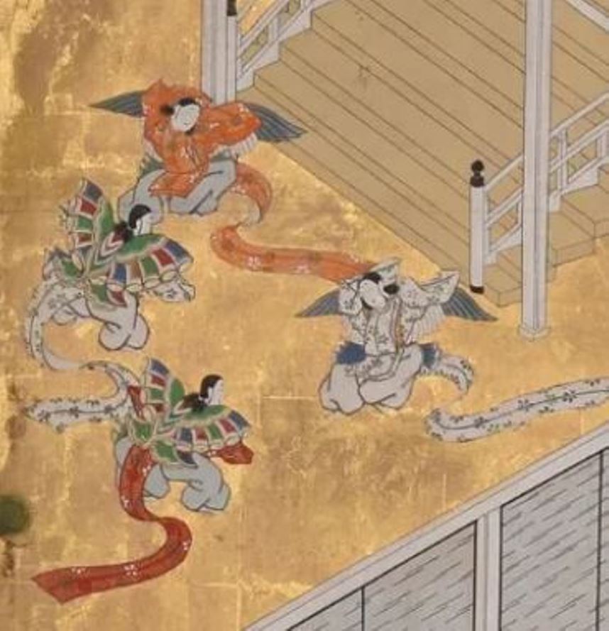 Japanese Meiji Period Two Panel Screen