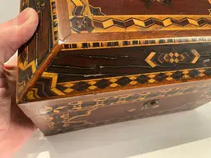 19th English Regency Inlaid Jewelry Box