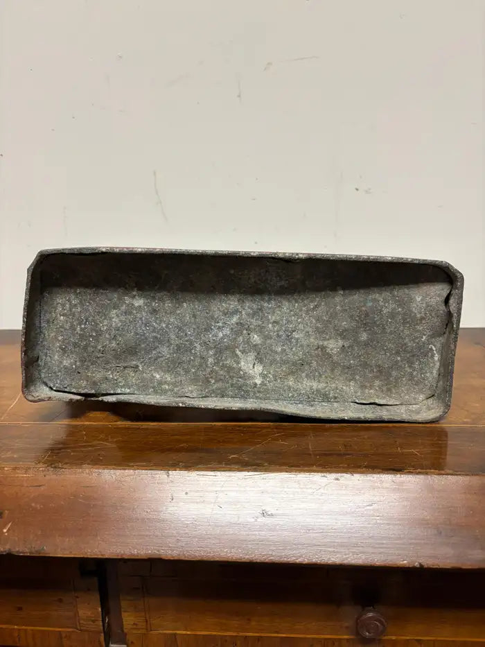 19th Century French Red Painted Zinc Striding Lion