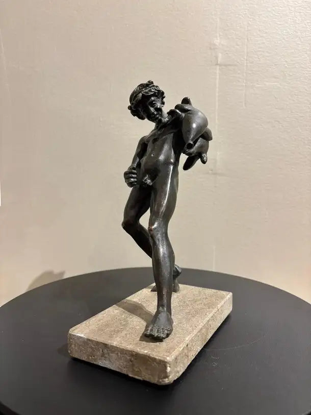 19th Century Italian Grand Tour Bronze of a Satyr Sculpture, Pompeii