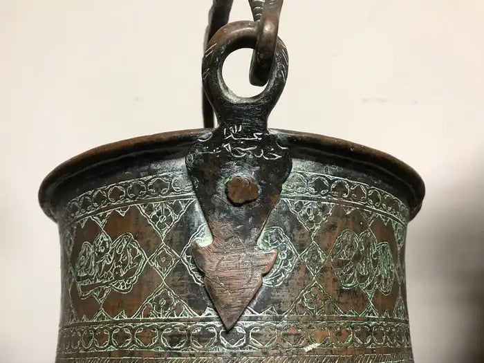 Ottoman Copper Bucket With Incised Decoration