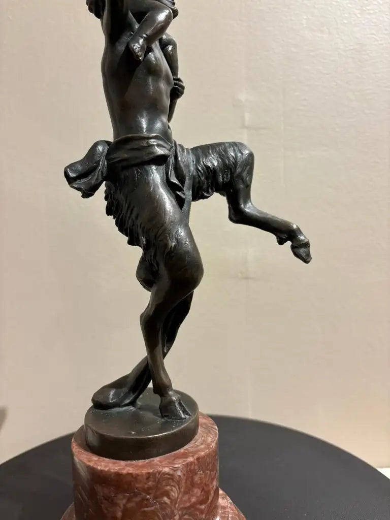 Bronze Satyr Carrying the Young Dionysus by Franz Bergman