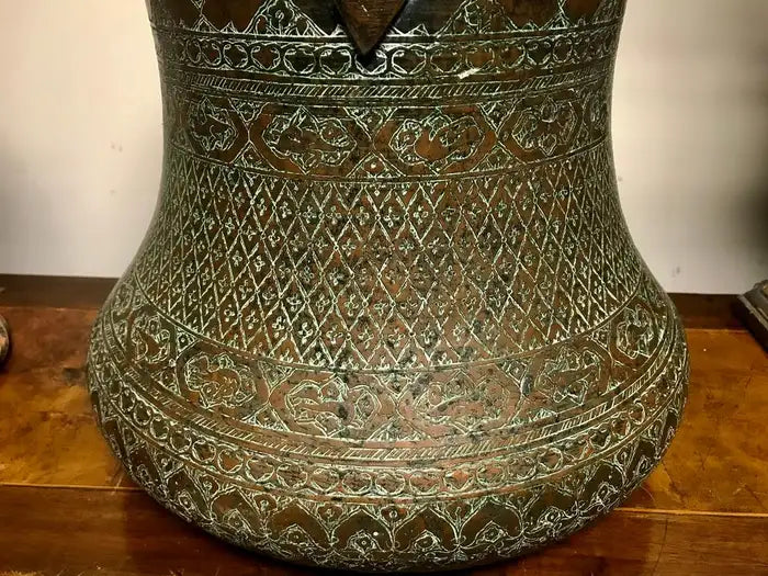 Ottoman Copper Bucket With Incised Decoration