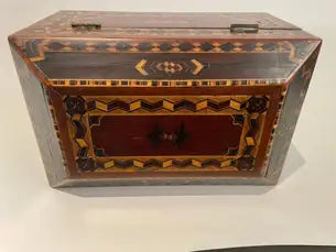 19th English Regency Inlaid Jewelry Box