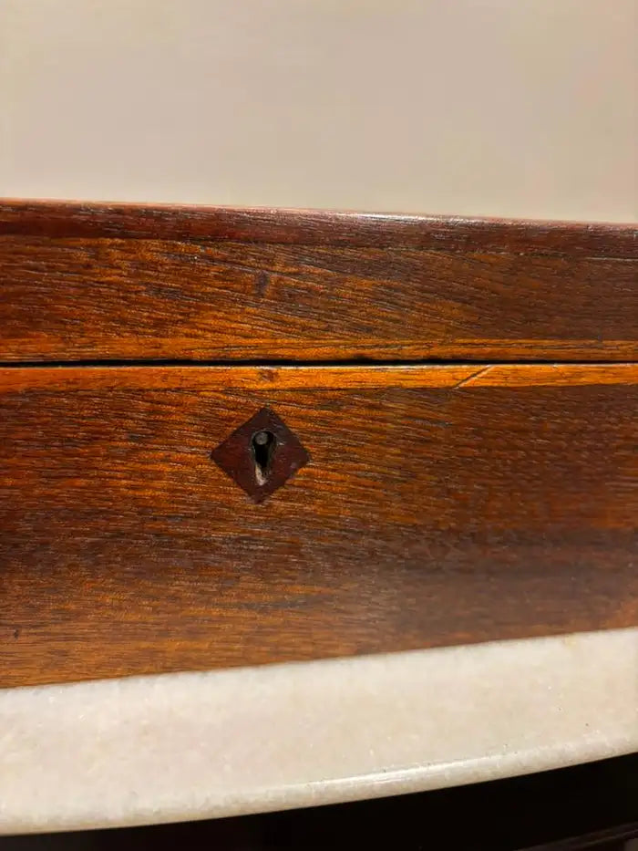 19th Century Walnut Box With Bone and Mother-of-Pearl Inlay