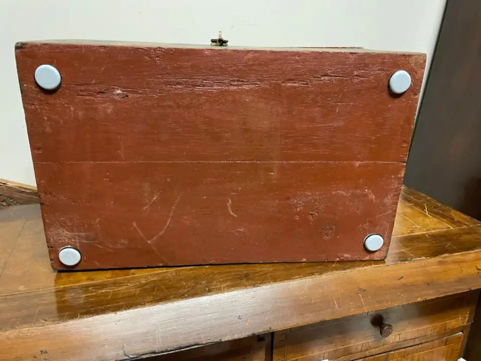 Anglo Indian Decorative Box with Painted Figures of Dancers