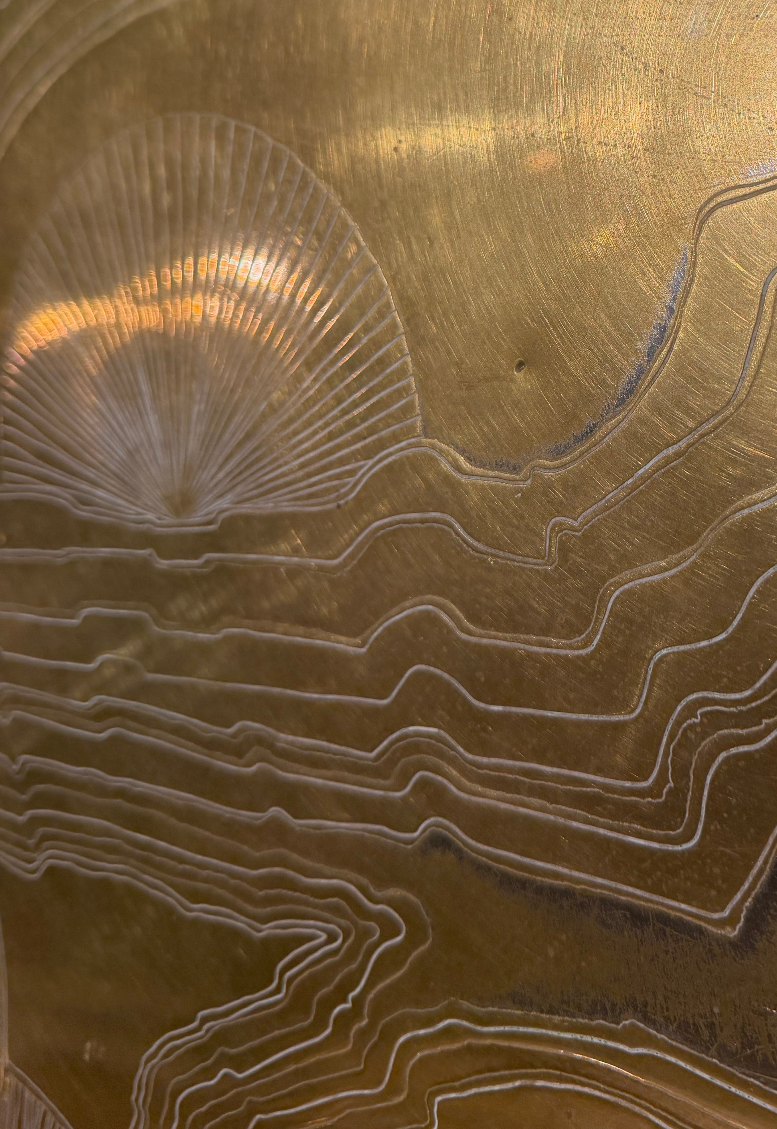 Christian Krekels Engraved Brass Coffee Table