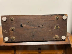 19th Century English Mahogany Brass And Steel Magazine Rack