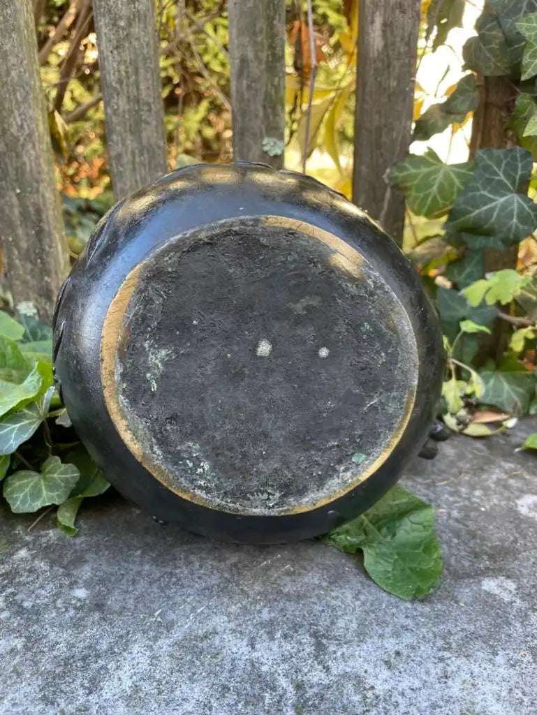19th Century Italian Grand Tour Bronze Wine Vessel Askos with Panther Handle