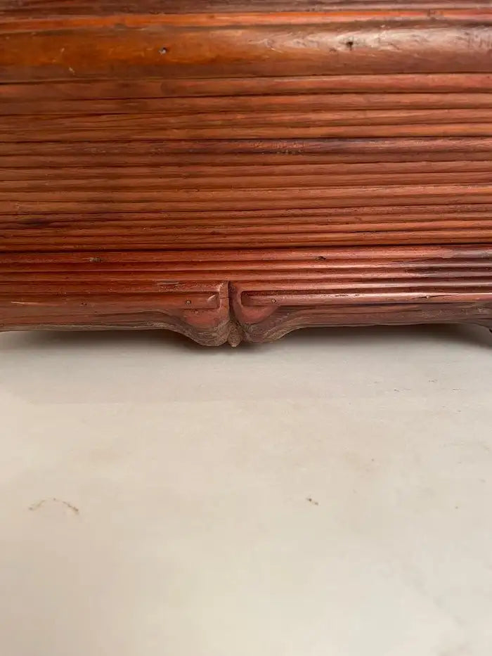 Tramp Art Box of Large Scale and Unusual Form