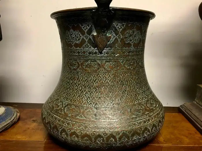 Ottoman Copper Bucket With Incised Decoration