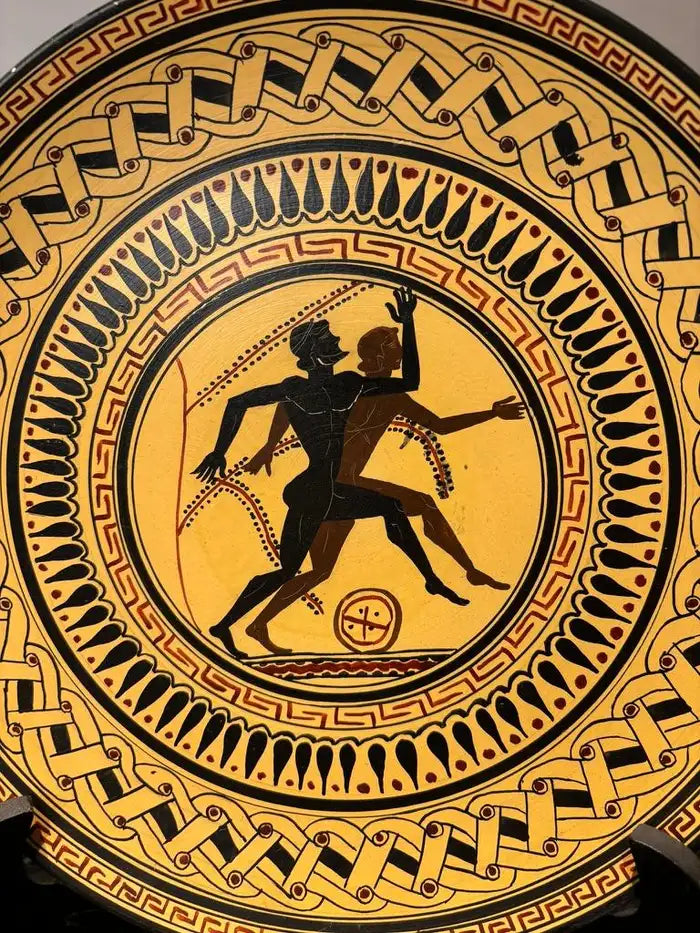 Ancient Greek Style Charger with Olympian Runners