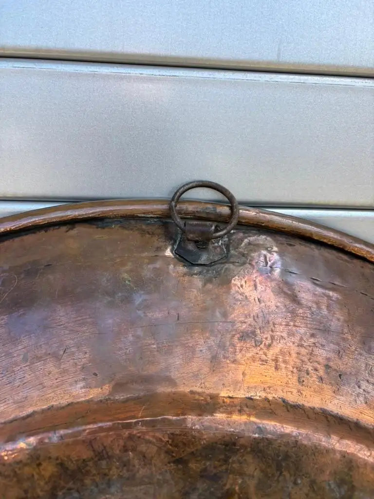 Moroccan Copper Charger With Etched Designs and Great Color