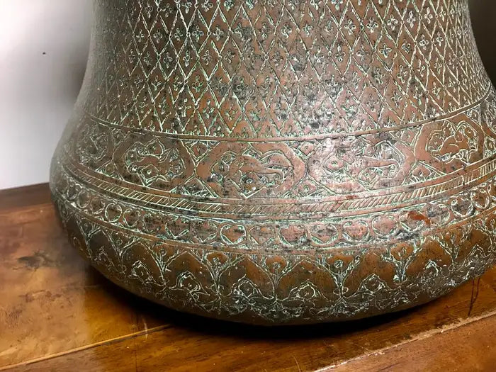 Ottoman Copper Bucket With Incised Decoration