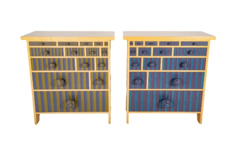 Pair of Dressers in Lacquered Wood by Tom Loeser (American b. 1956)