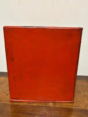 Southeast Asian Small Red Painted Apothecary Chest
