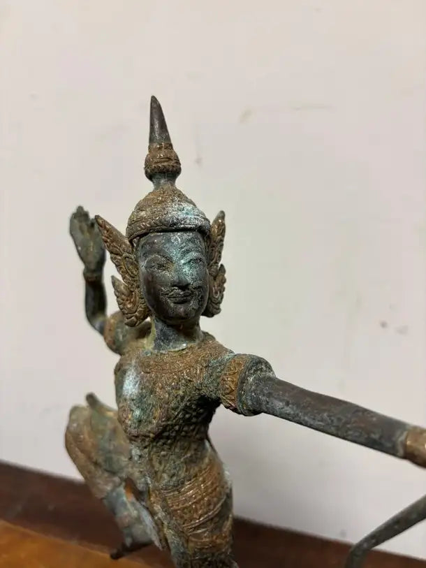 Mid 20th Century Thai Bronze of Rama as an Archer
