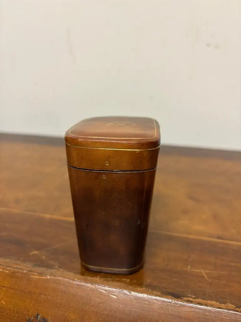 Vintage Italian Leather Gambling Dice Cup