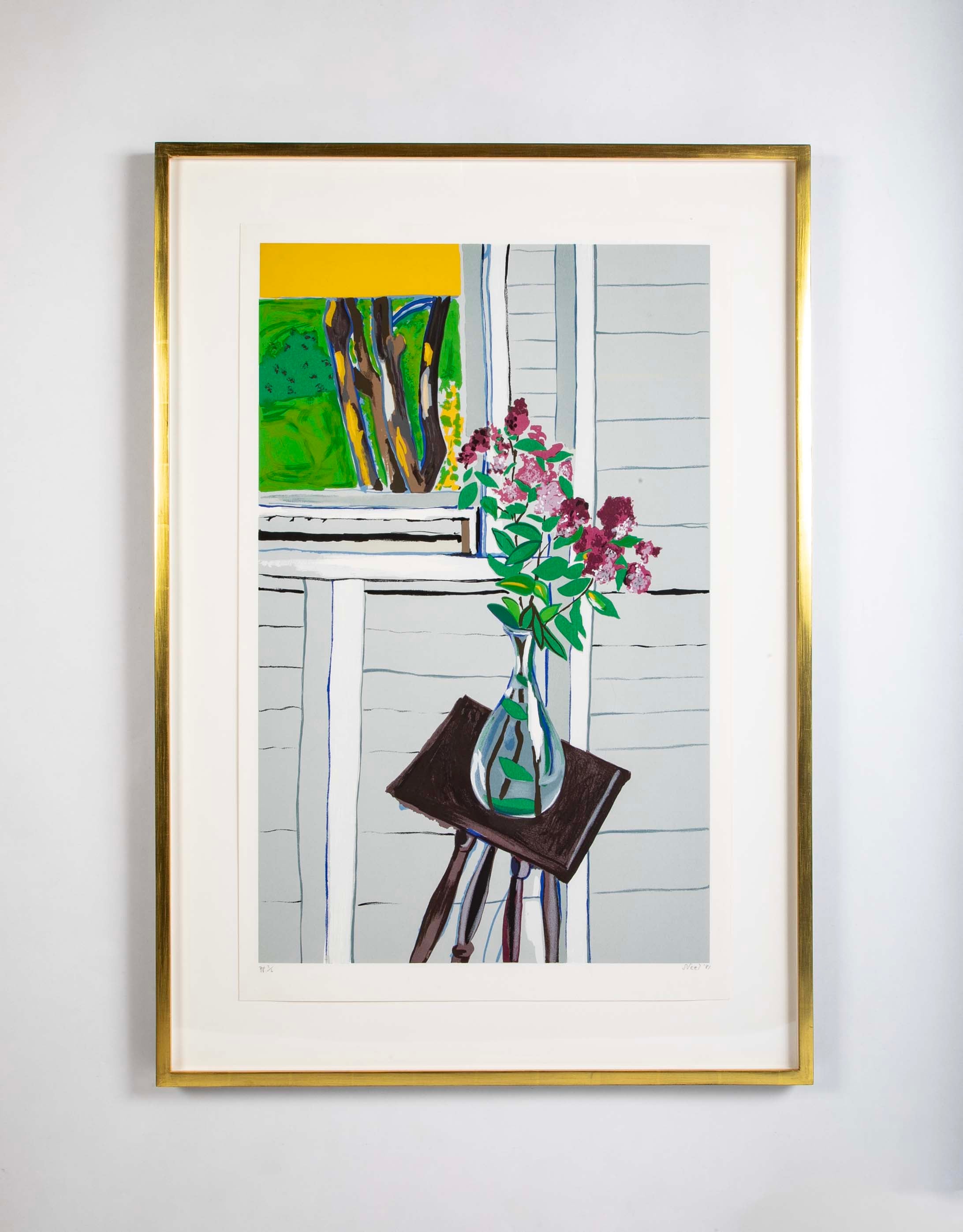 Alice Neel (1900-1984) Still Life "Vase of Flowers"