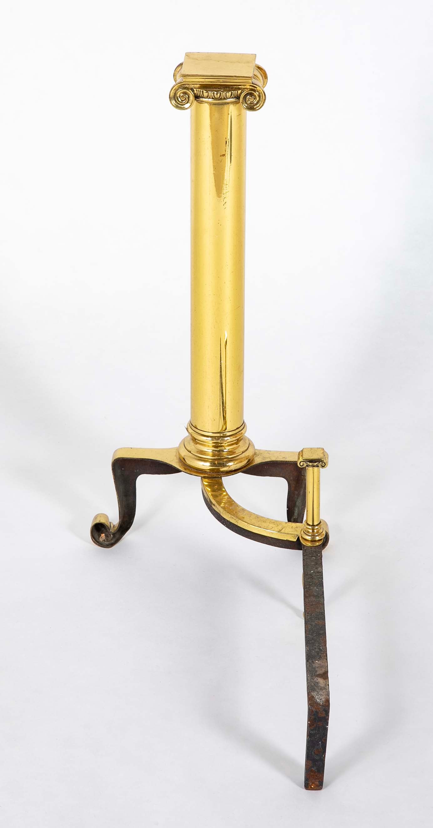 A Set of Early 20th Century Brass Andirons