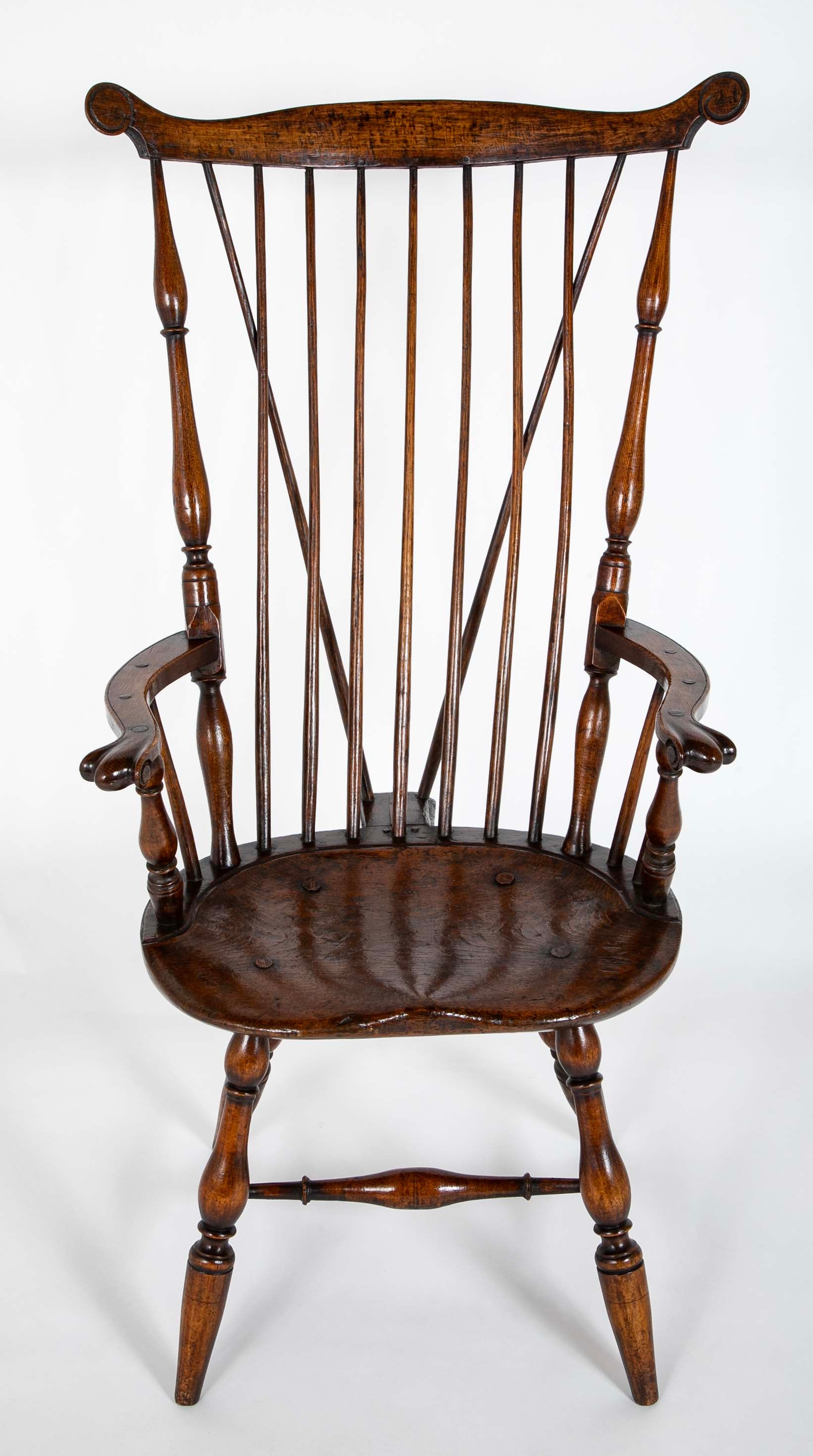 A New England Windsor Armchair with Comb Back