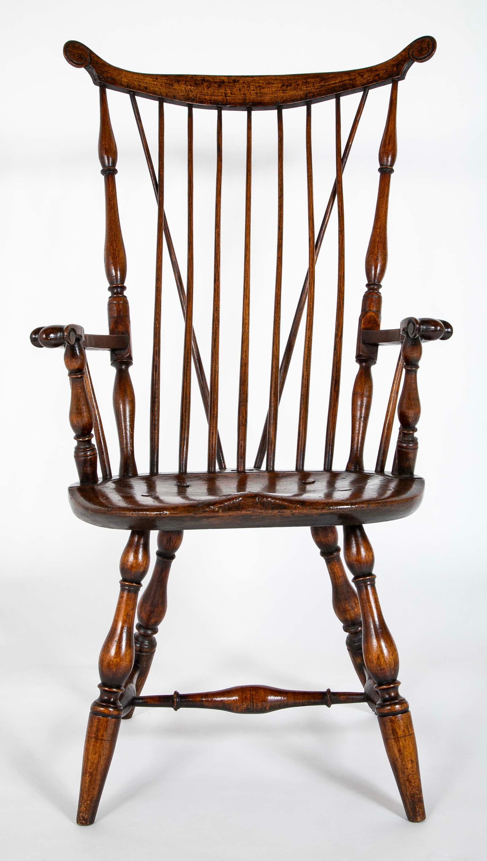 A New England Windsor Armchair with Comb Back