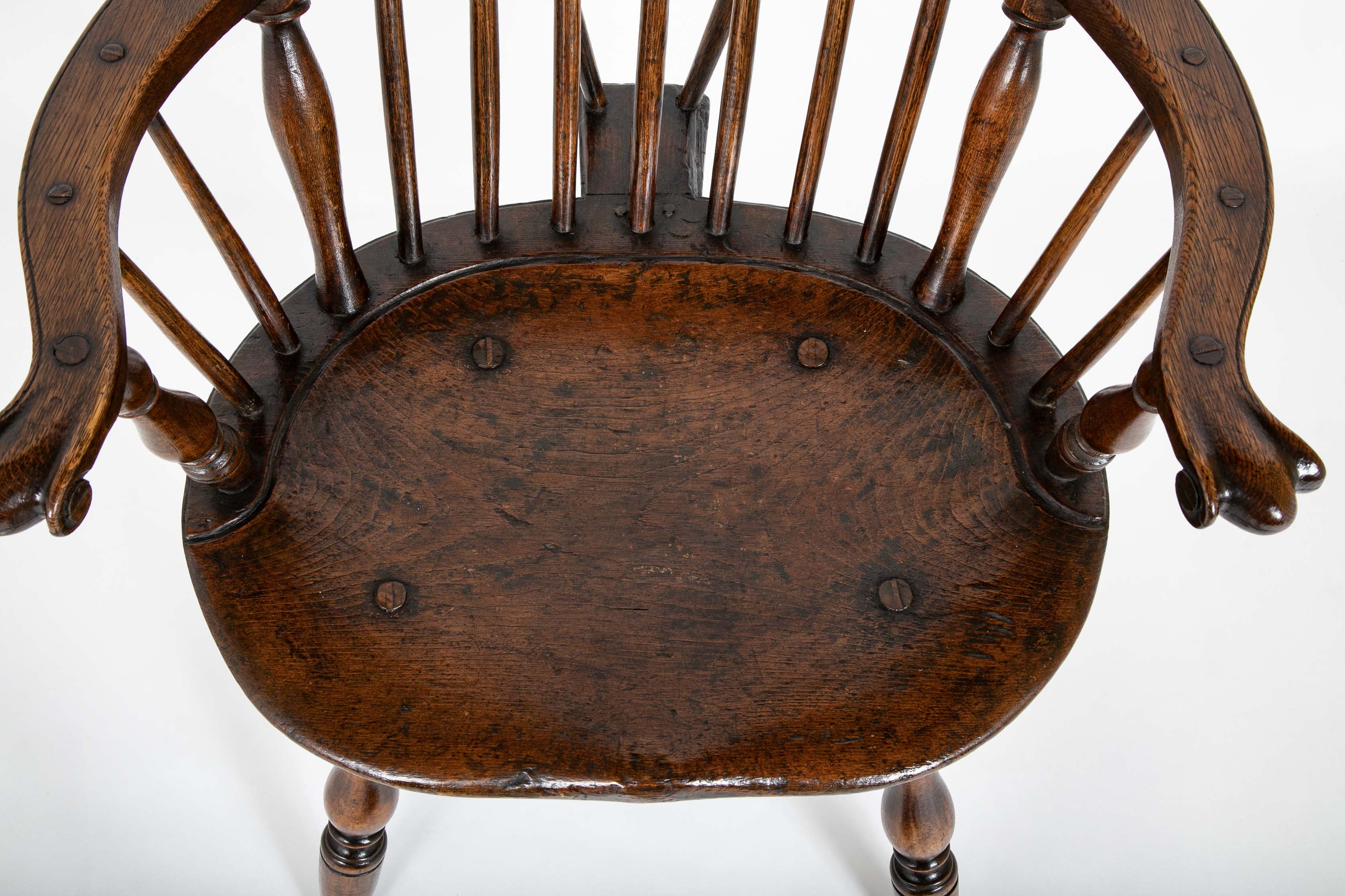 A New England Windsor Armchair with Comb Back