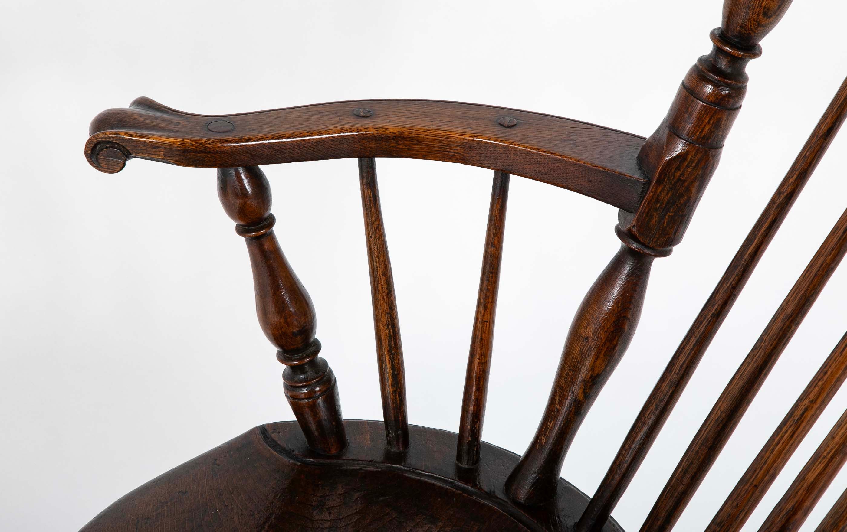 A New England Windsor Armchair with Comb Back