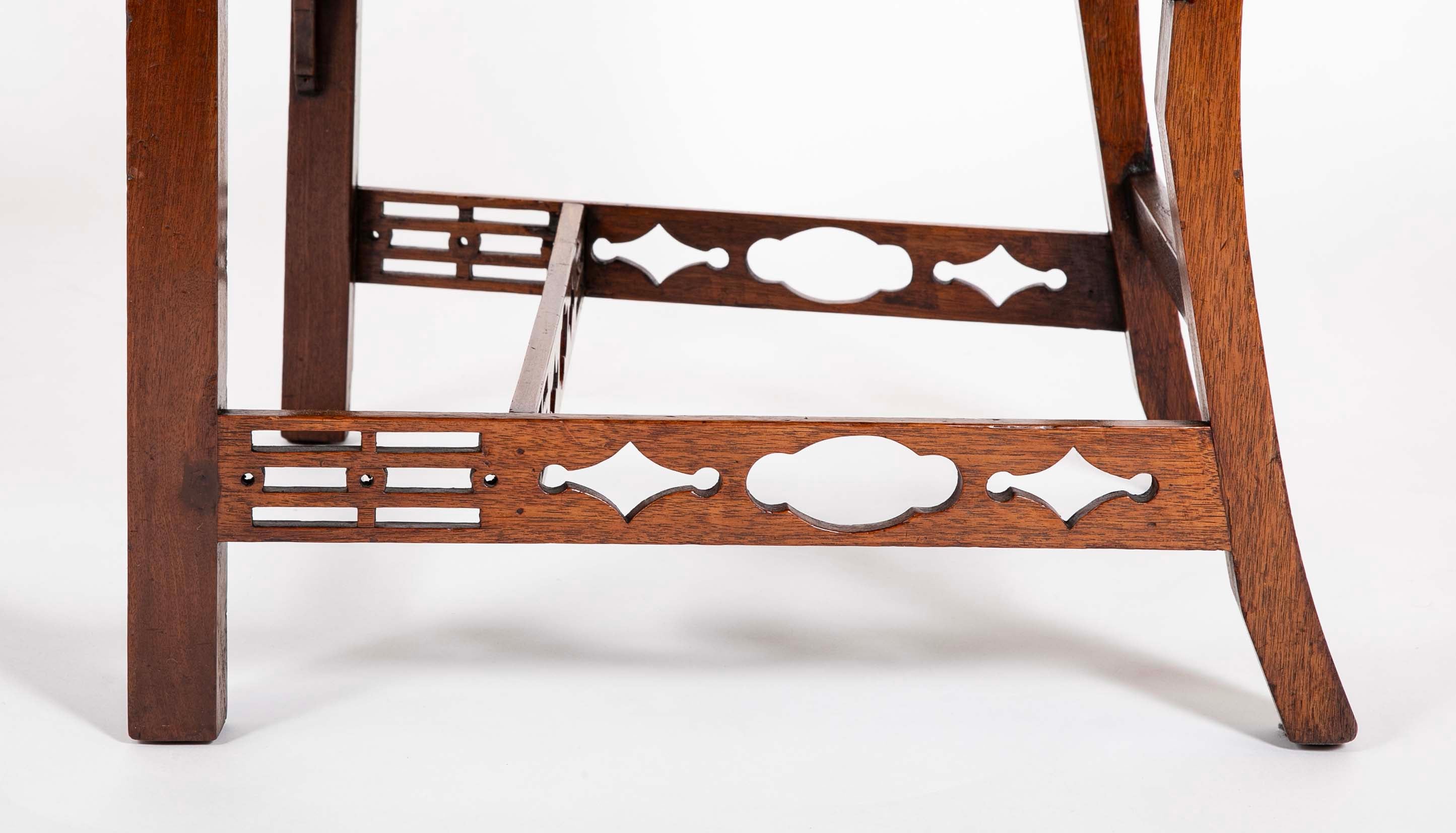 Pair Of Chinese Chippendale Mahogany Arm Chairs