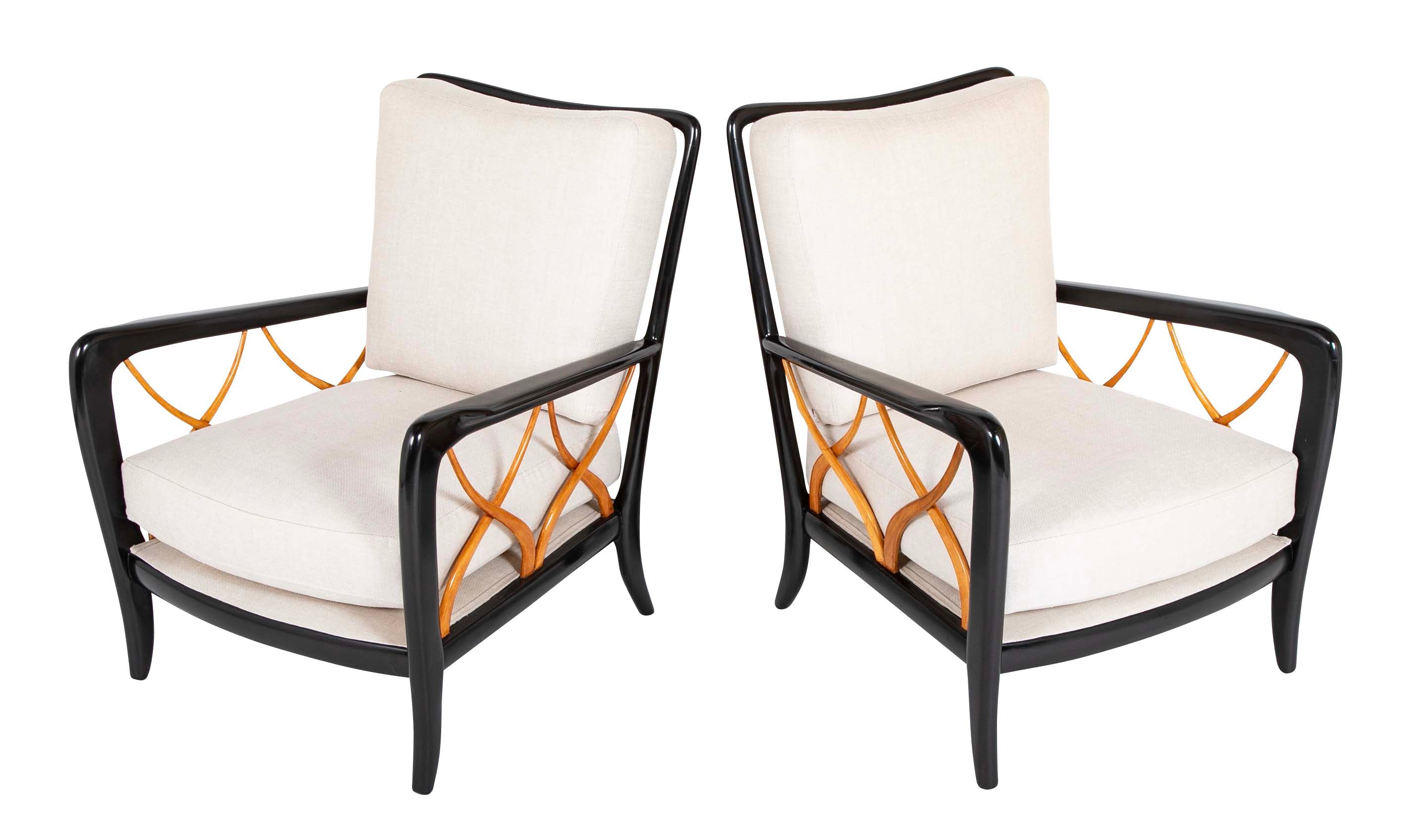 Pair Of Paolo Buffa Style Lounge Chairs
