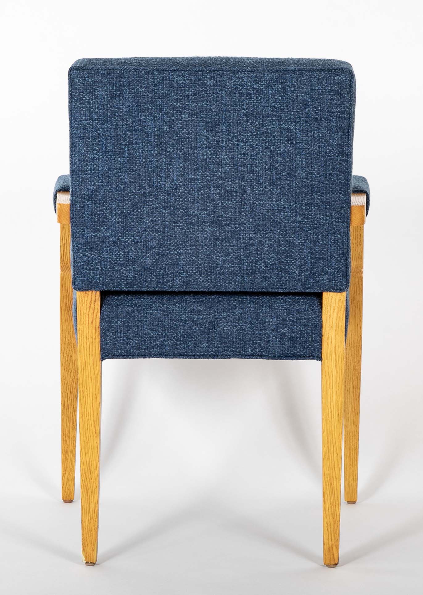 Pair of French Oak Open Arm Armchairs