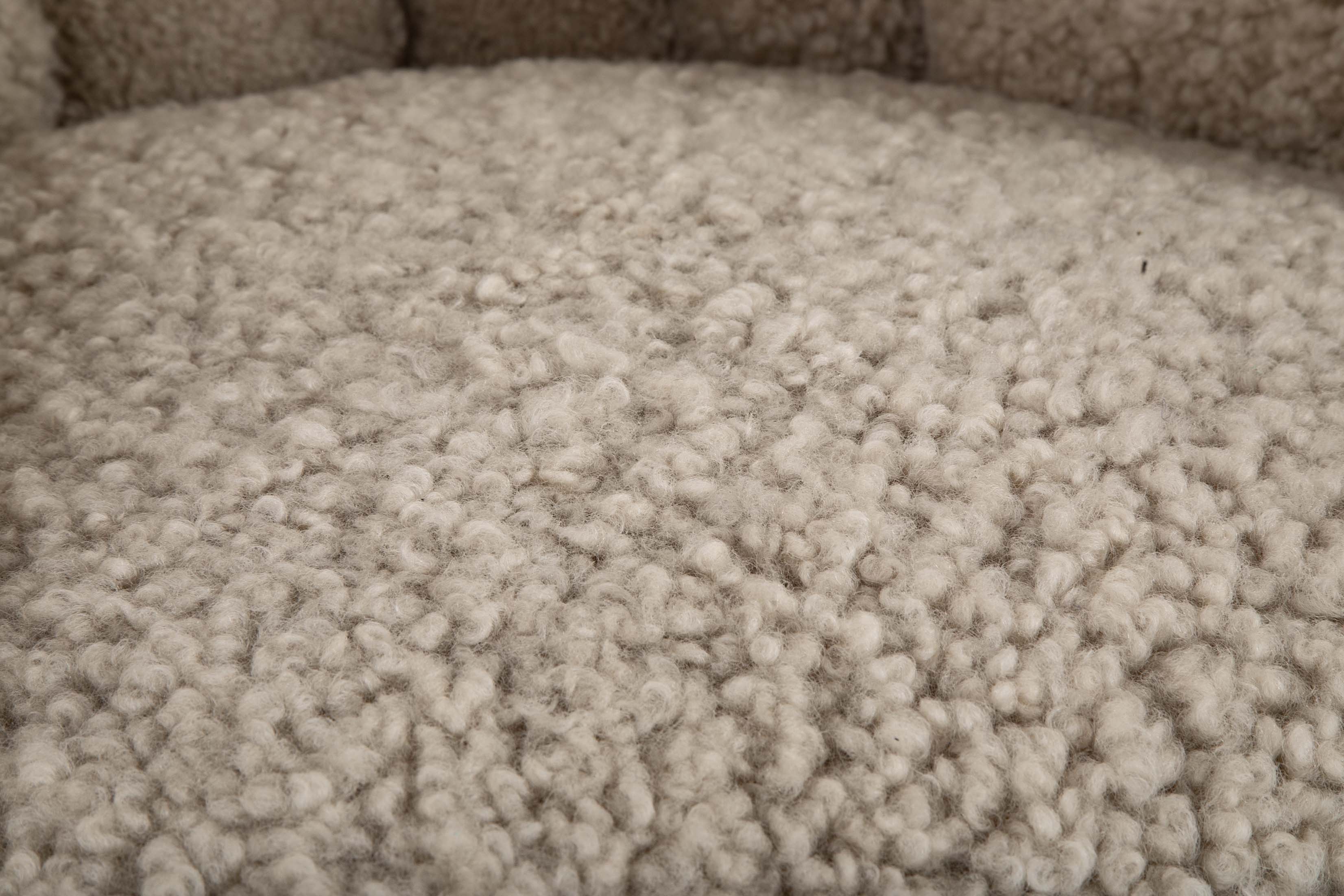 Pair of Danish Sheepskin Chairs in the Manner of Fritz Hansen